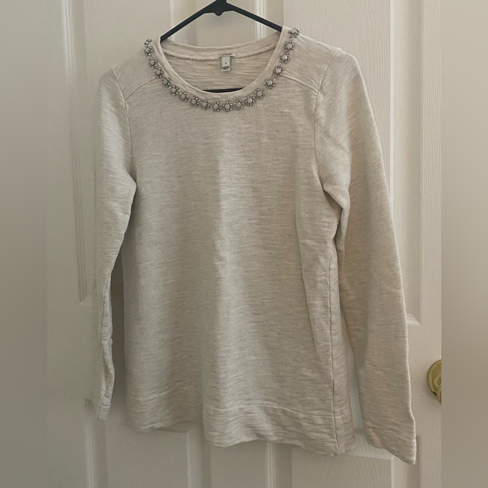 J CREW Jewel Neckline top Size Small